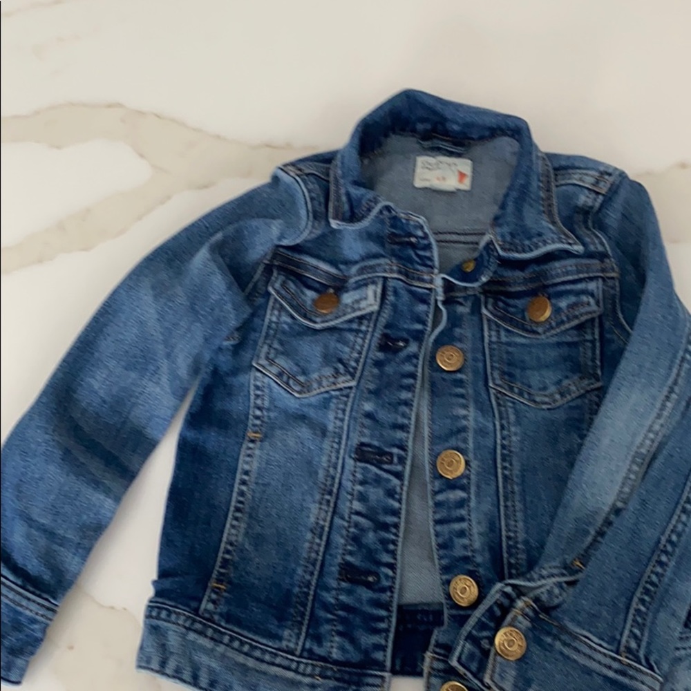 Girls Jean jacket jcrew crew cuts size 4/5